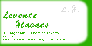 levente hlavacs business card